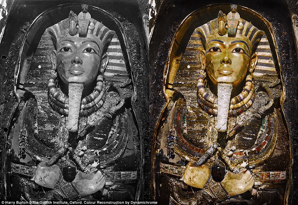أوّل صور ملوّنة لمقبرة الملك الفرعوني توت عنخ آمون